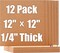 100 PCS - Cork Board 12"x12" -12 Pack Bulletin Boards 1/4" Thick Square Decorative Cork Tiles